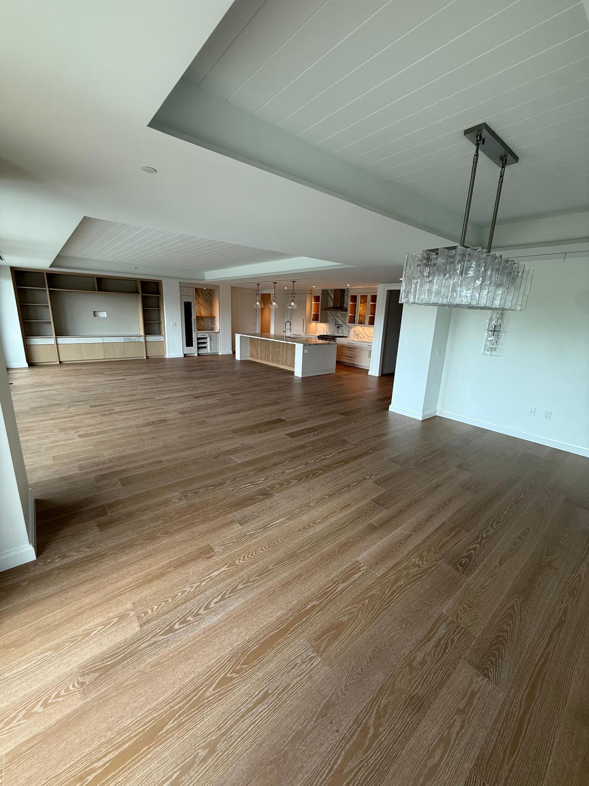 Residential hardwood flooring installation